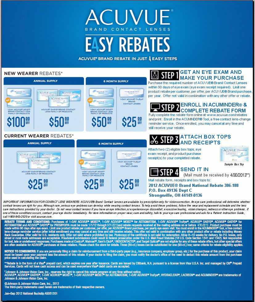 ACUVUE OASYS REBATE FORM EBOOK DOWNLOAD