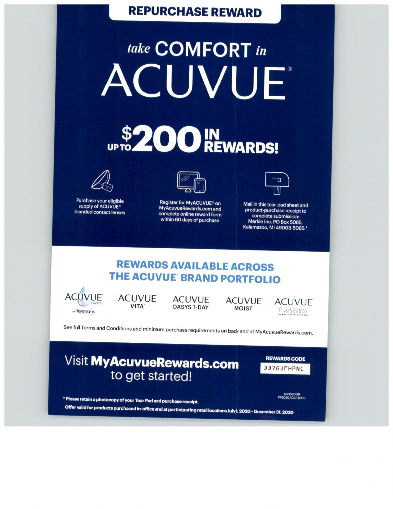 Acuvue Rebates Rewards For Contact Lenses McMillin Eyecare